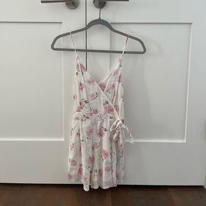 Abercrombie & Fitch White and Pink Floral Romper